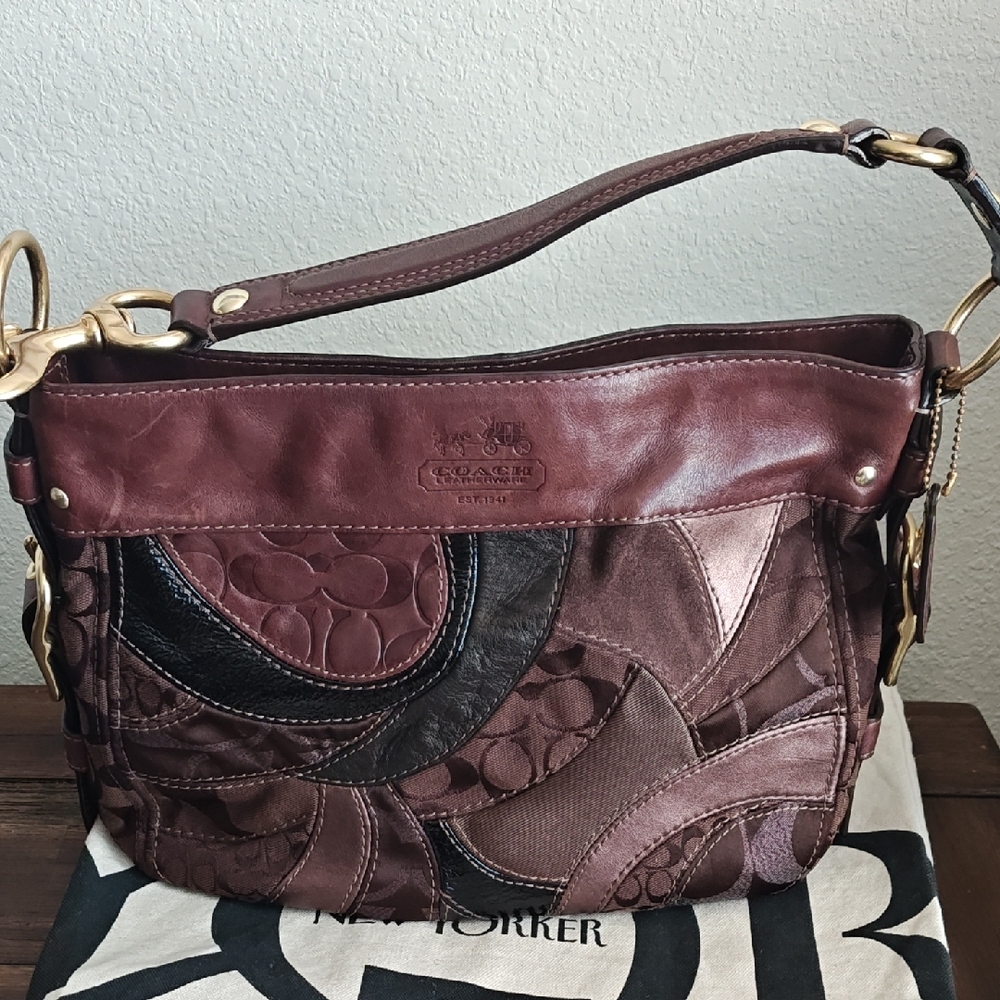 Coach Zoe Patchwork Shoulder Bag